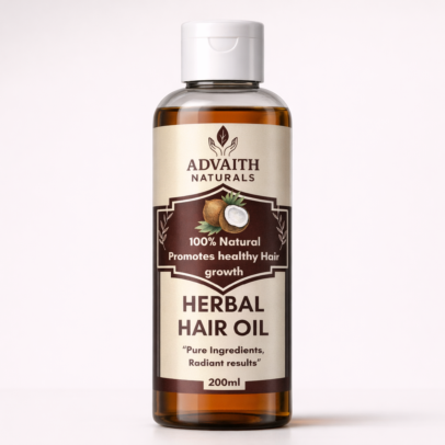 Advaith Naturals Herbal Hair Oil for Hair Growth and Hair Fall Control